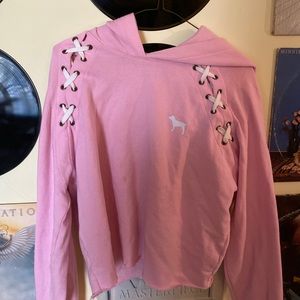 Cropped pink hoodie